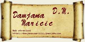 Damjana Maričić vizit kartica